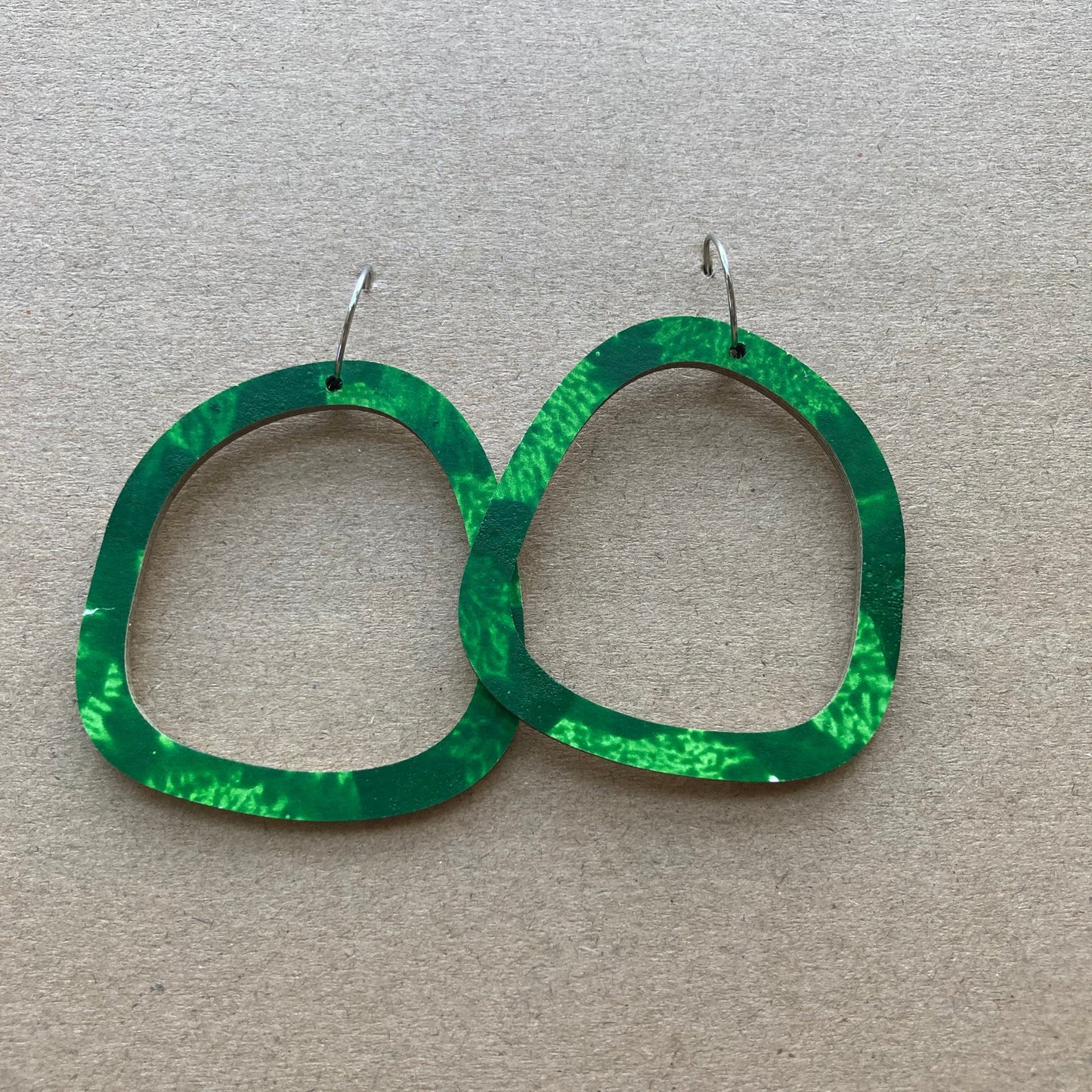 Green Speckled Hoops