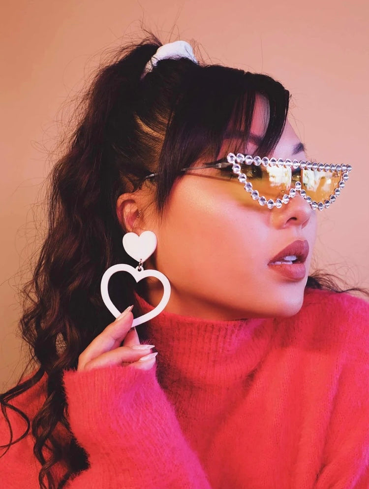 Barbie Heart Earrings - Baby Pink