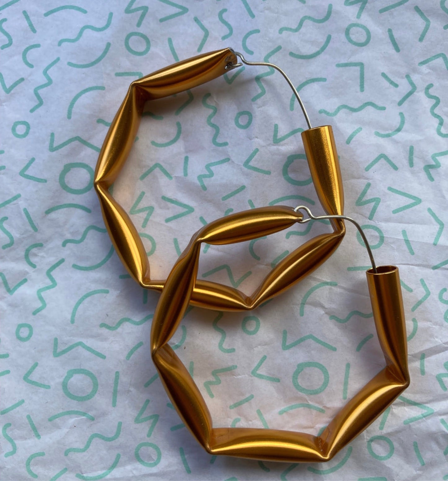 Golden 'Gangsta' Hoop Earrings