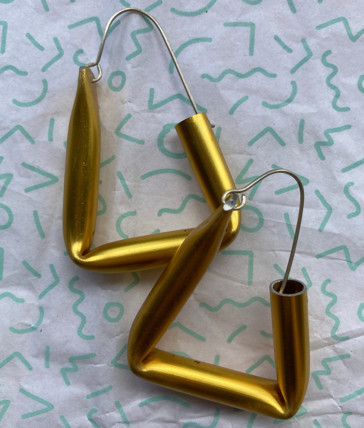 Golden Yellow Short Straw Earrings