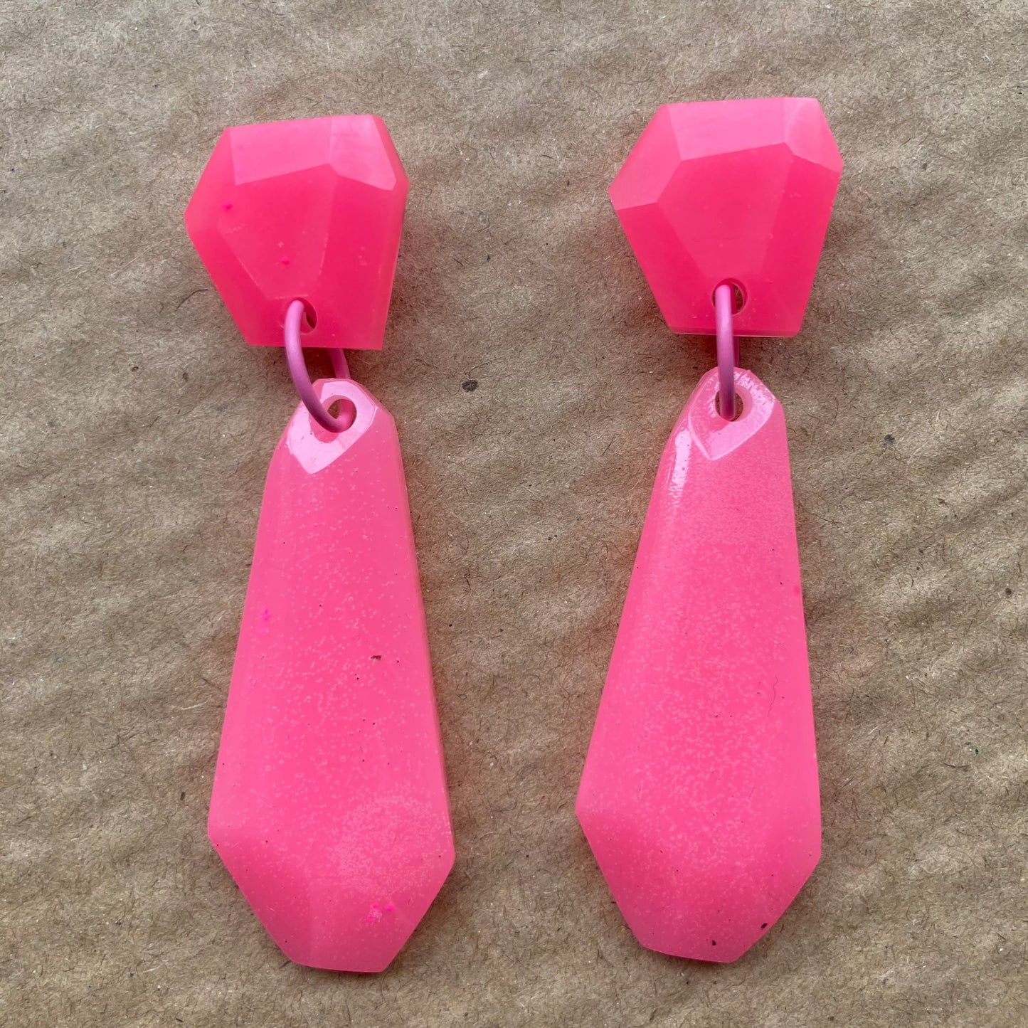 Barbie Pink Geo Dangles