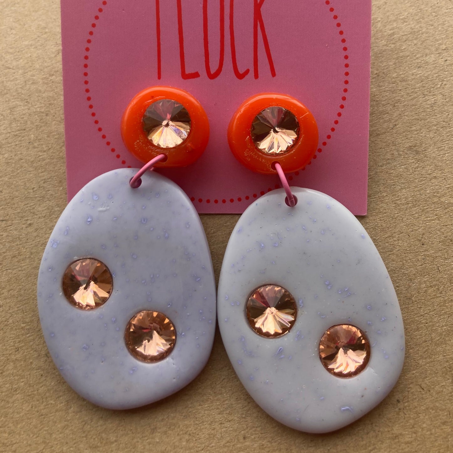 Lilac and Orange Cobble Drops