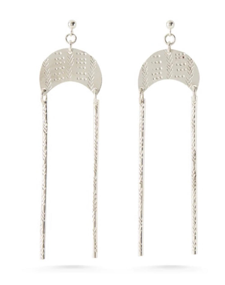 Luna Love Silver Earrings