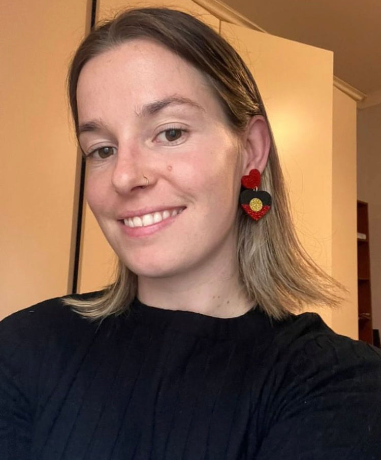 'Indigenous Pride' Glitter Heart Earrings