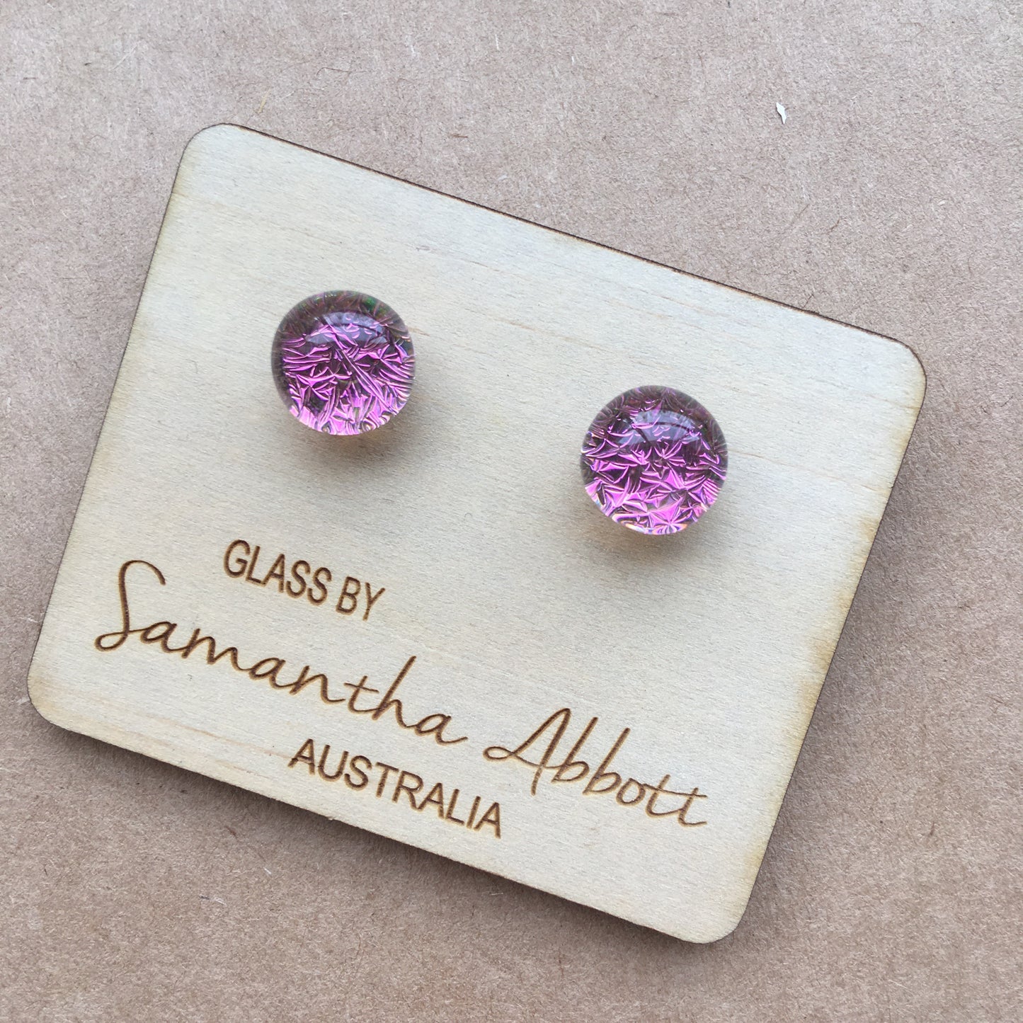 Pink Wine Crystal Shimmer Studs
