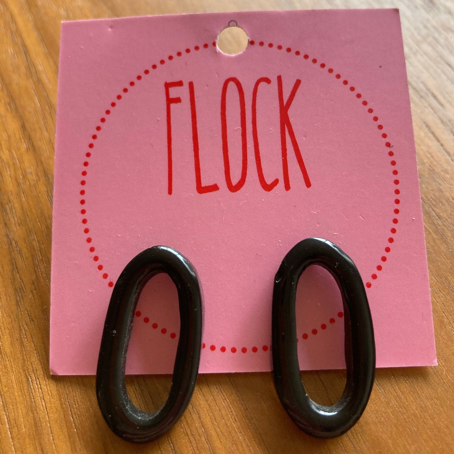 Black Little Long Link Studs