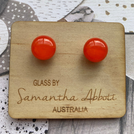 Pair 29 - Tangello Orange Glass Studs