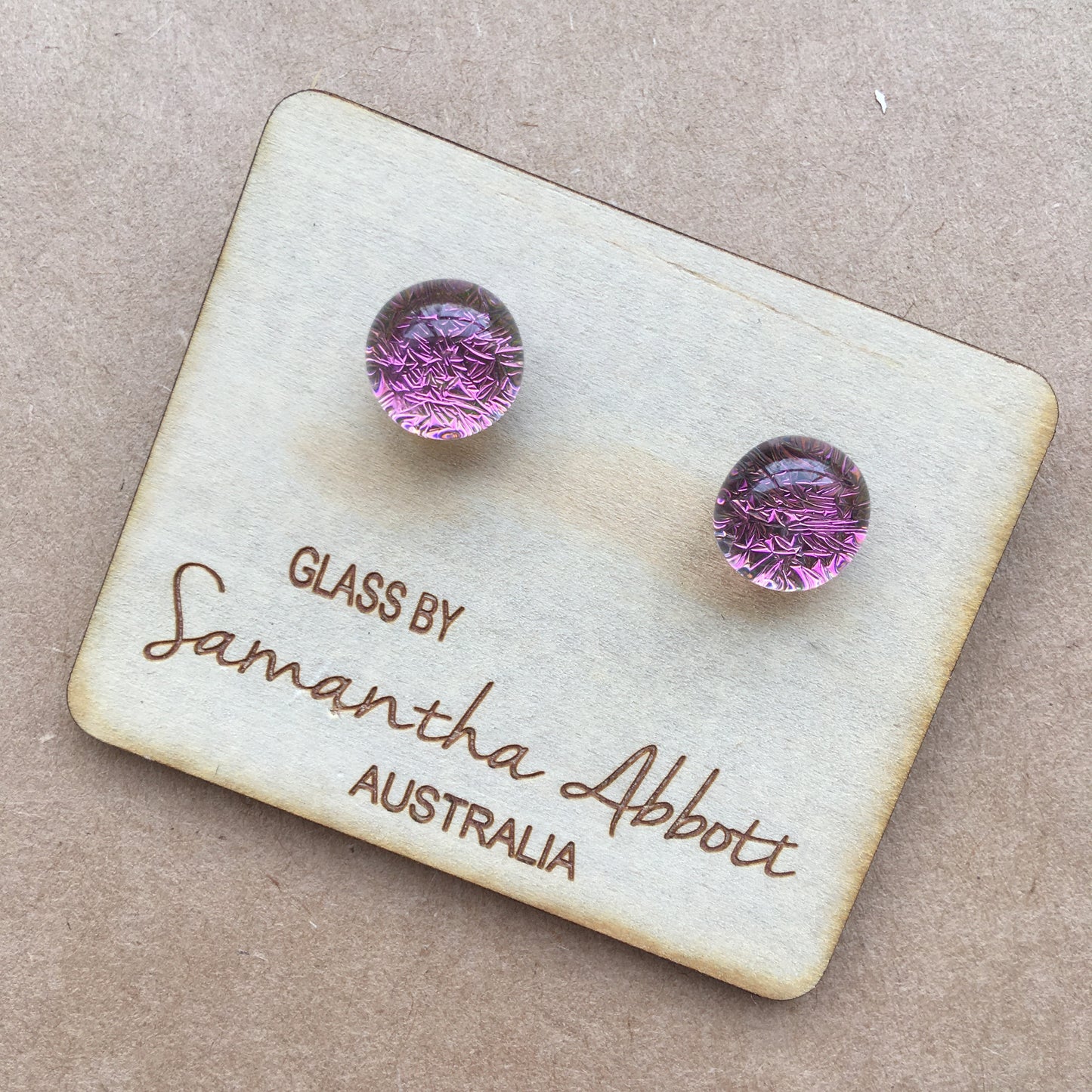 Pink Wine Crystal Shimmer Studs