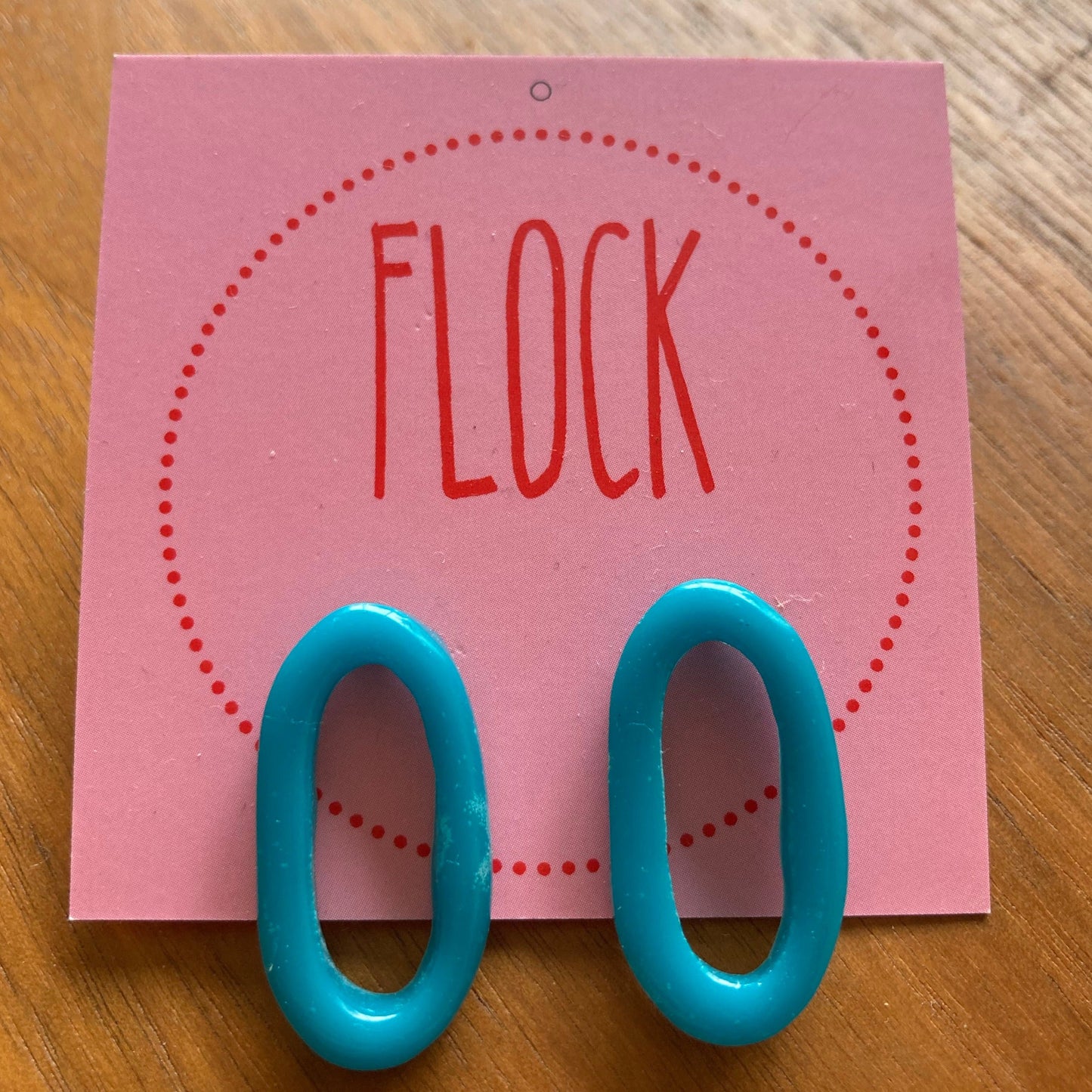 Bright Blue Little Long Link Studs