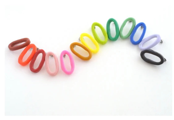 Lime Green Little Long Link Studs