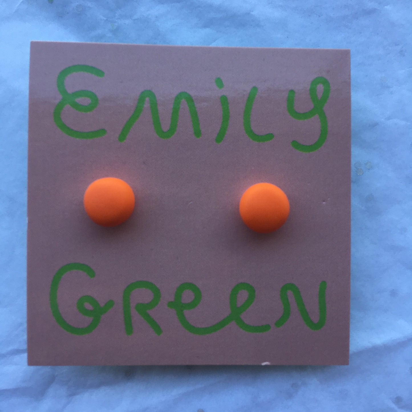 Tangerine Orange Stud Earrings