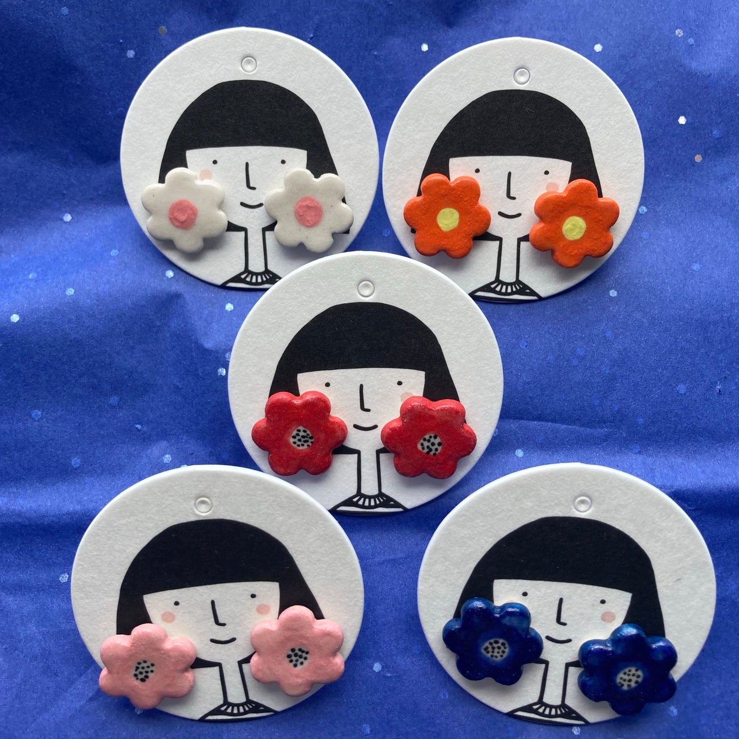 Mango Flower Stud Earrings