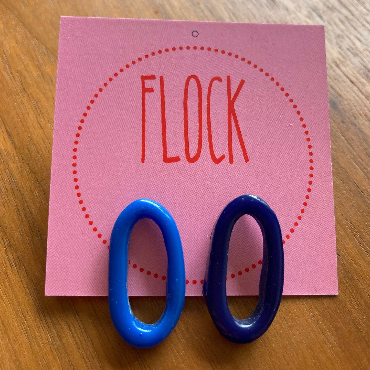 Dark Blue and Light Blue Mismatch Long Link Studs