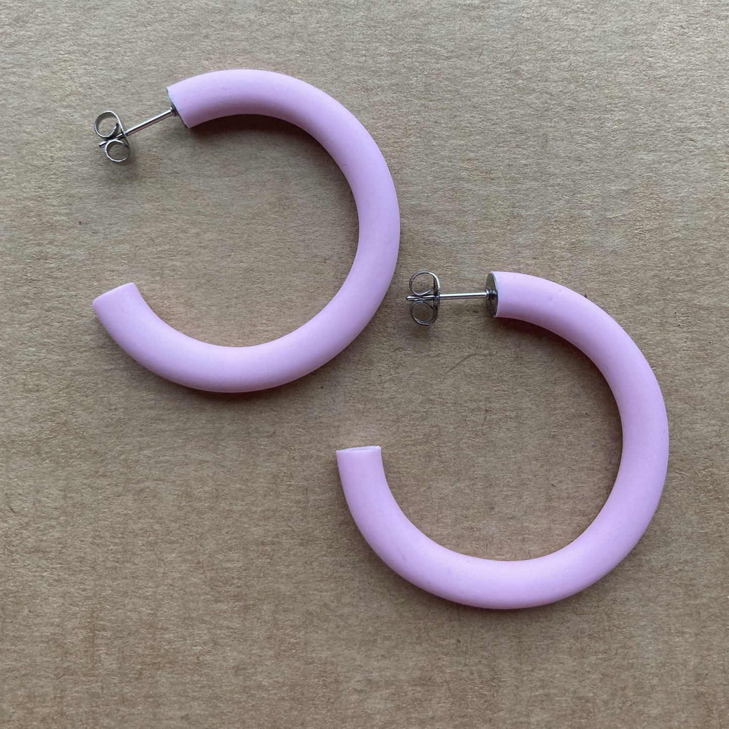 Baby Pink Midi Hoops