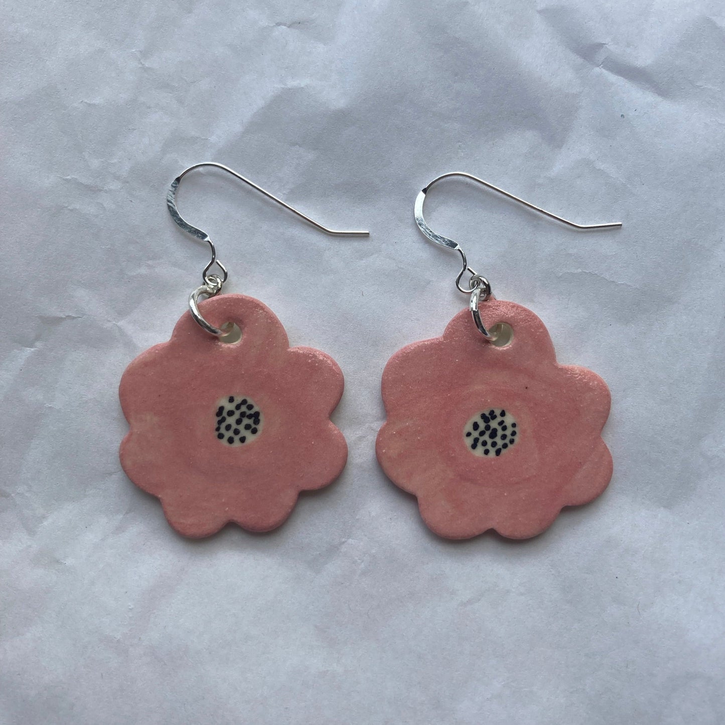 Pink Daisy Earrings