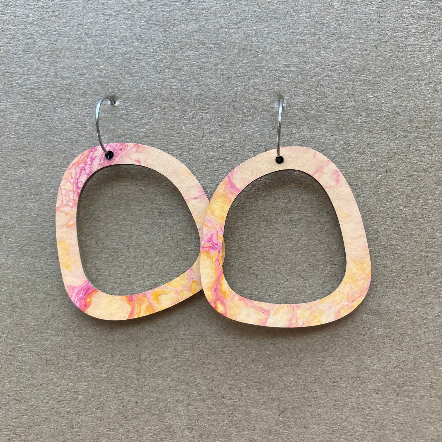 Dreamy peach and pink hoops