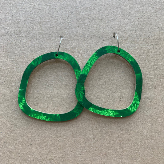 Green Speckled Hoops