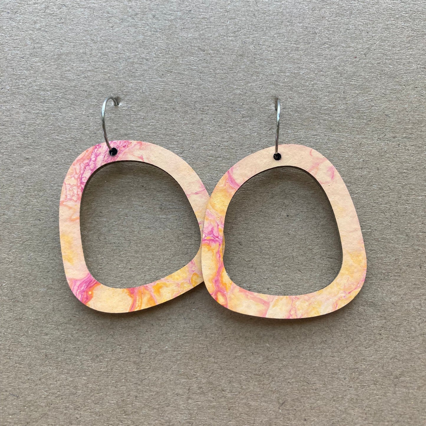 Dreamy peach and pink hoops