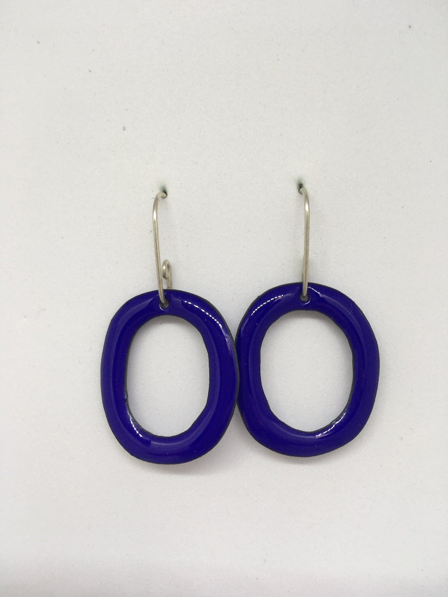 Claire - Cobalt Blue Enamel Hoops