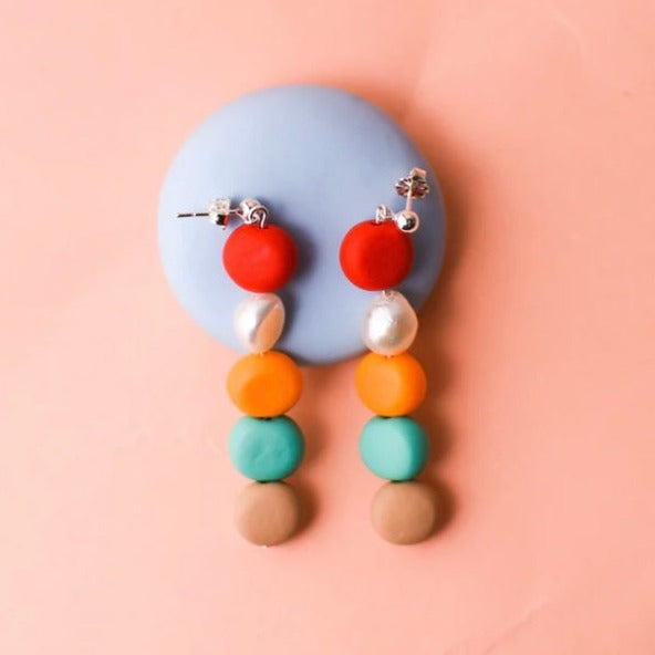 Mango Beaded Pearl Earrings