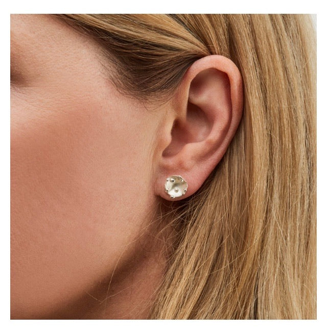 Flora Studs Silver