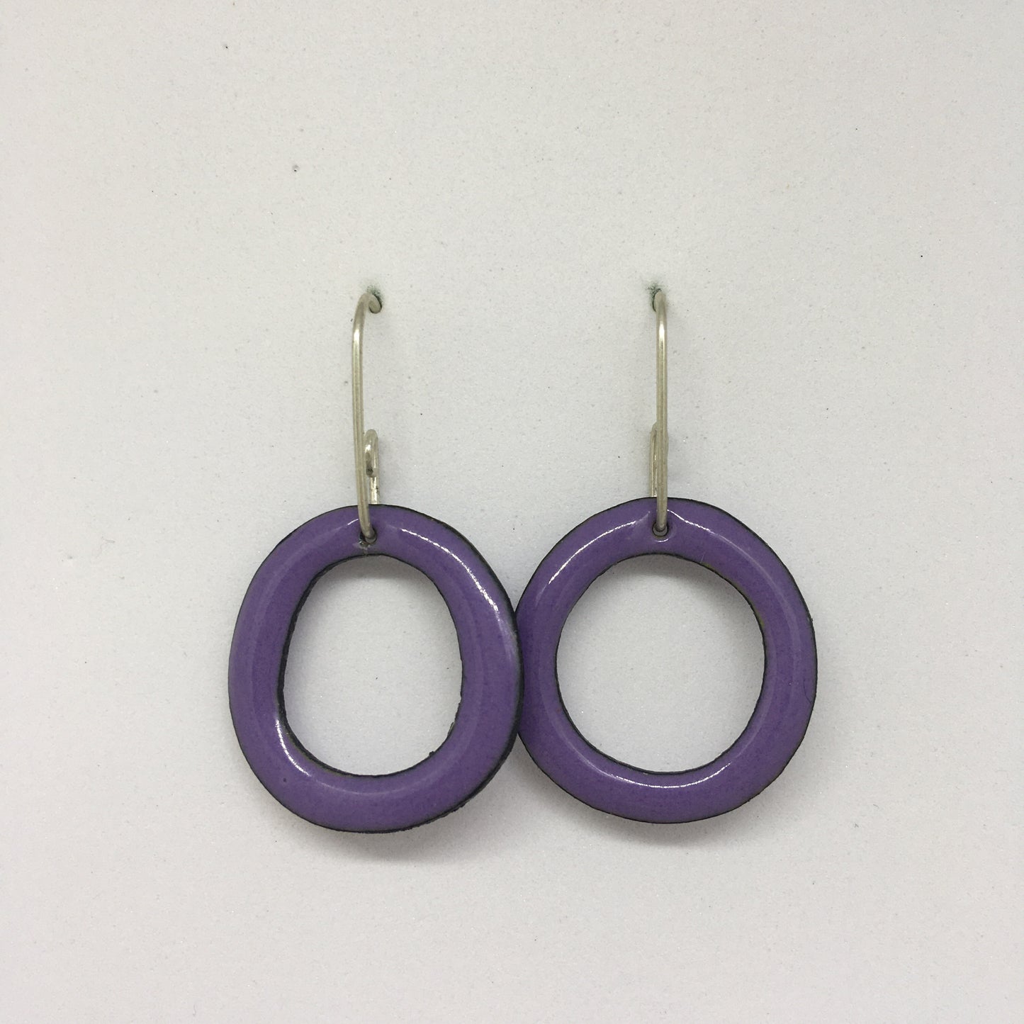 Lella - Purple Enamel Hoops