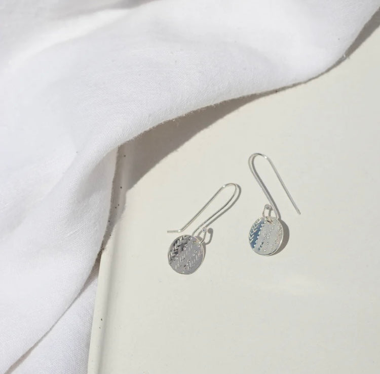 Full Moon Earrings - Silver