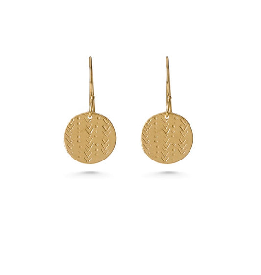 Full Moon Earrings - Gold