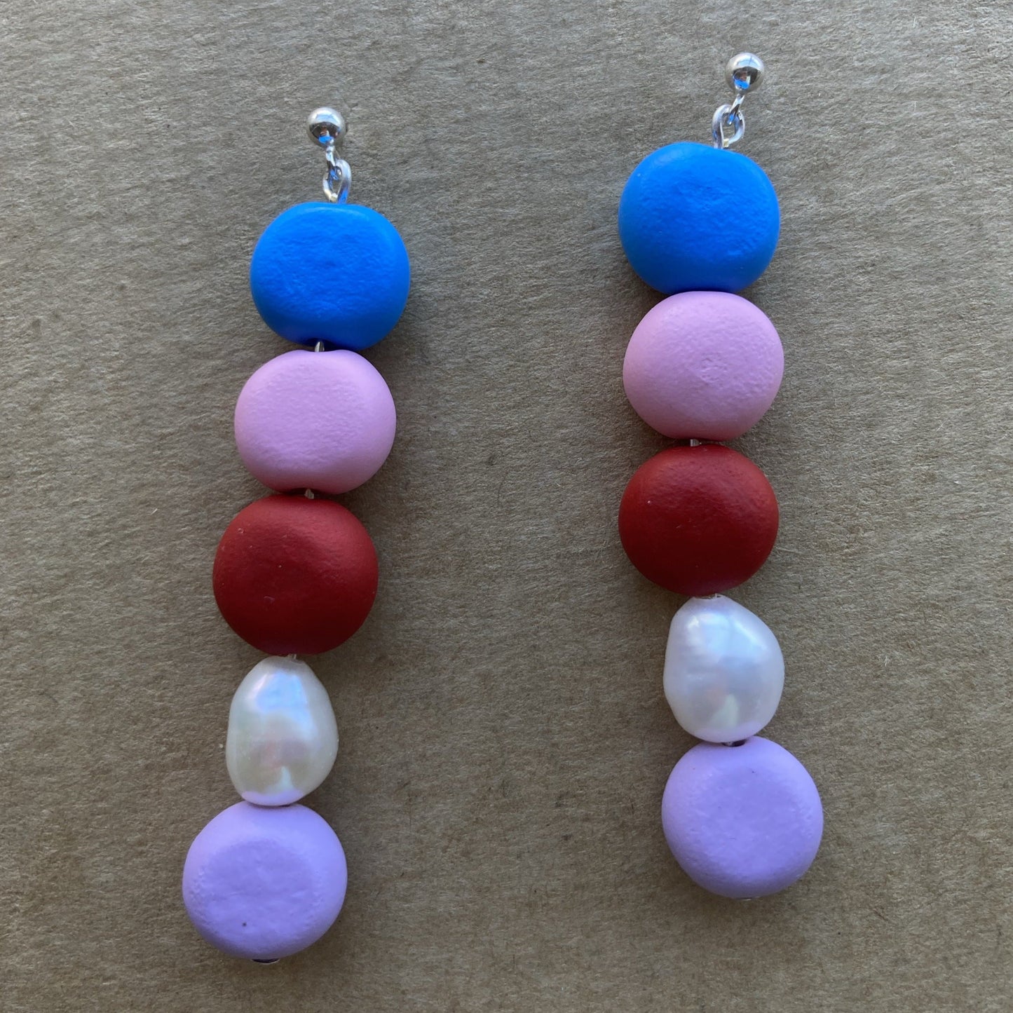 Sakura Beaded Pearl Drop Earrings