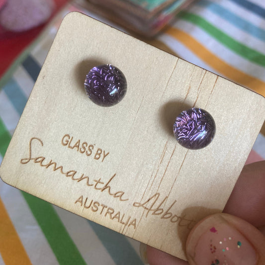 Purple Crystal Shimmer Studs