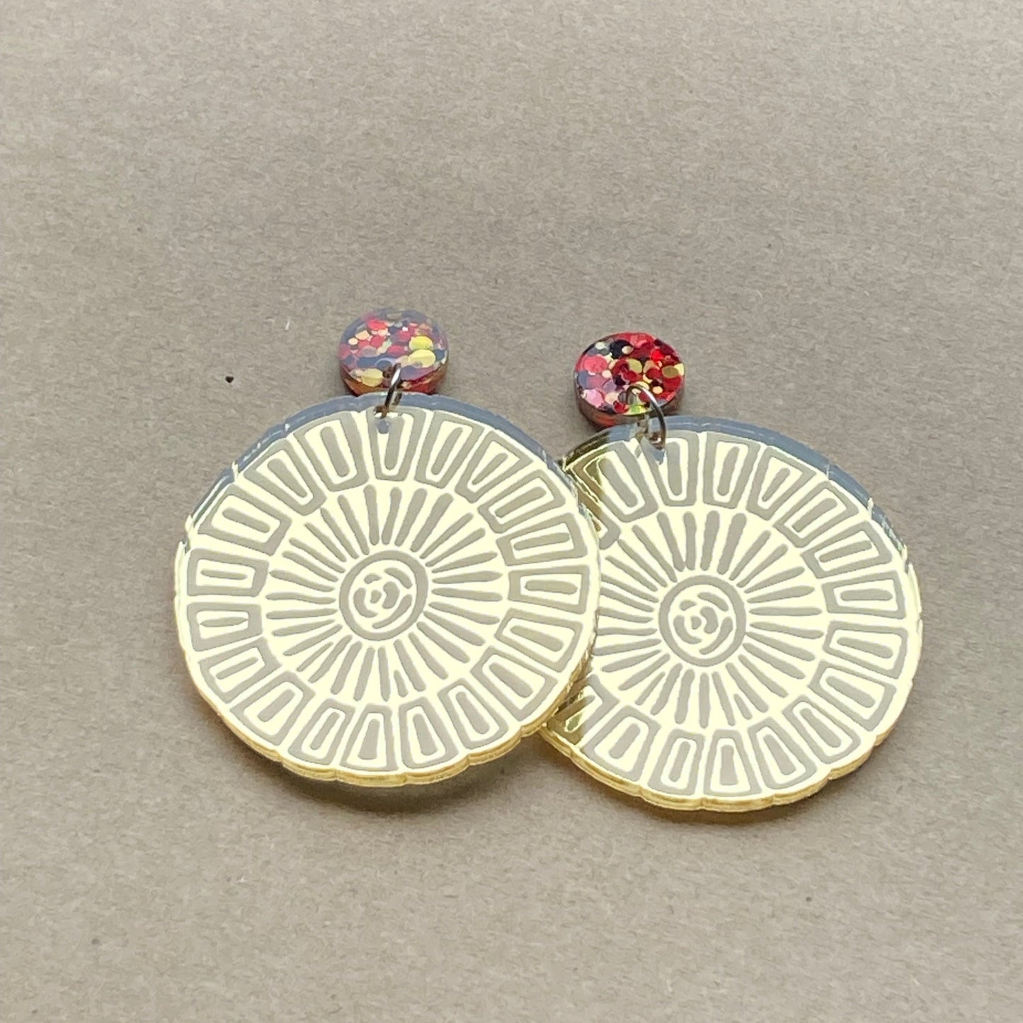 Kija Country earrings (gold mirror)