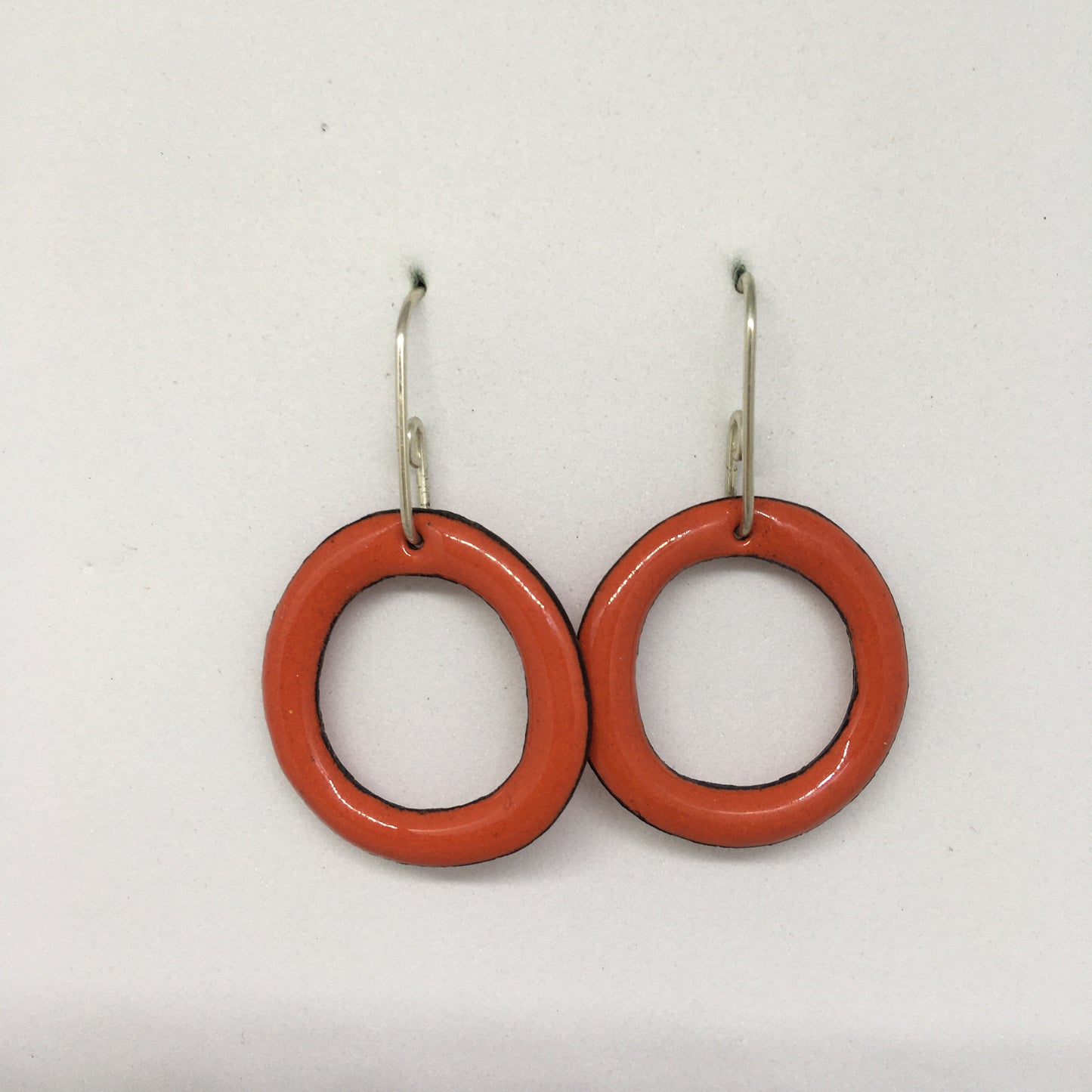 Ameenah - Red Enamel Hoops